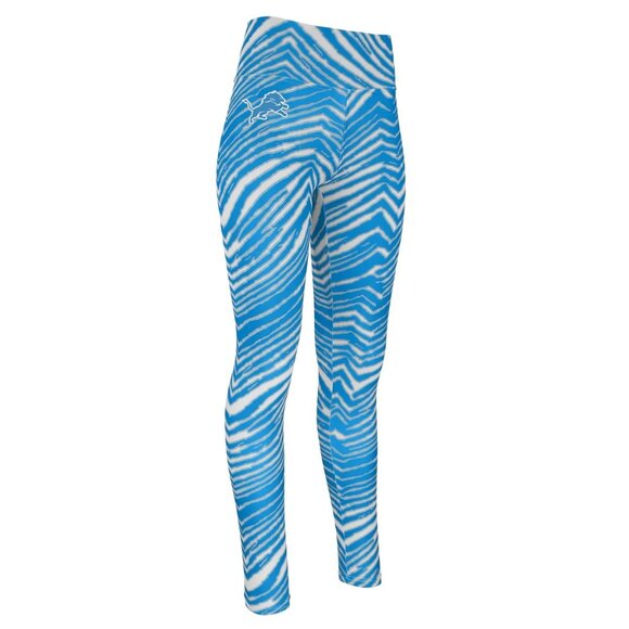 Zubaz NFL Apparel Womens Medium Detroit Lions Zebra Print Leggings NWT - Picture 1 of 2